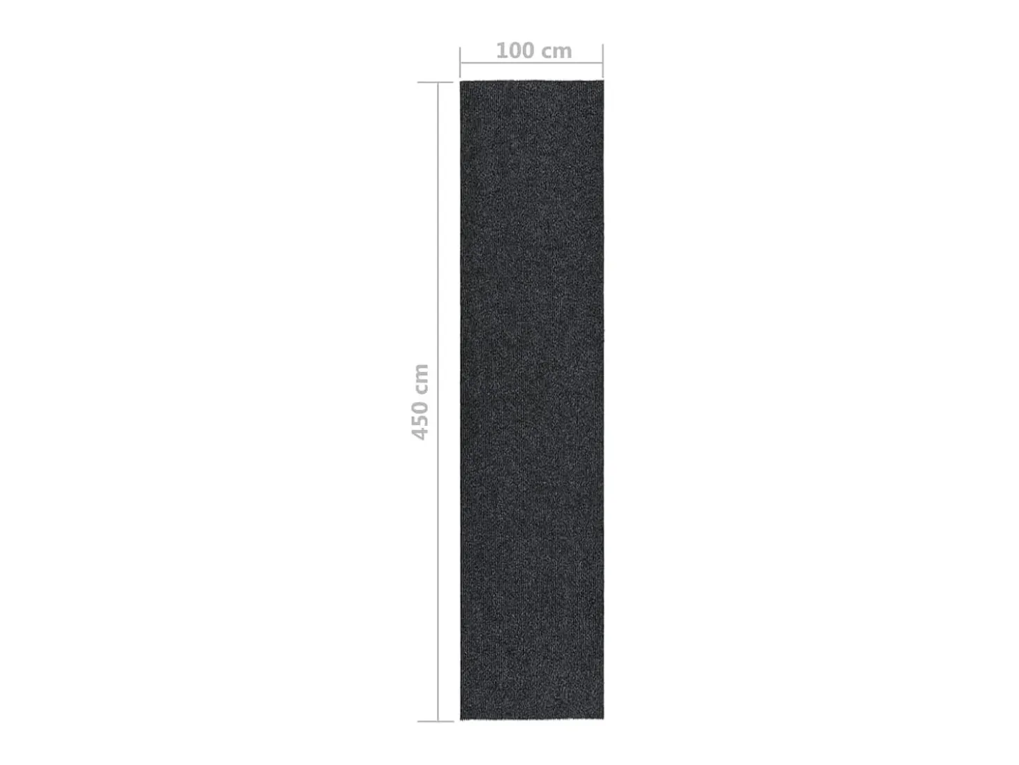Alfombra de pasillo atrapa suciedad 100x450 cm gris antracita