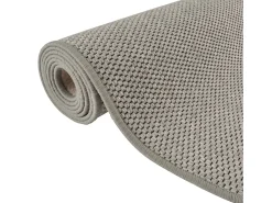 Alfombra de pasillo con aspecto de sisal plateada 80x300 cm