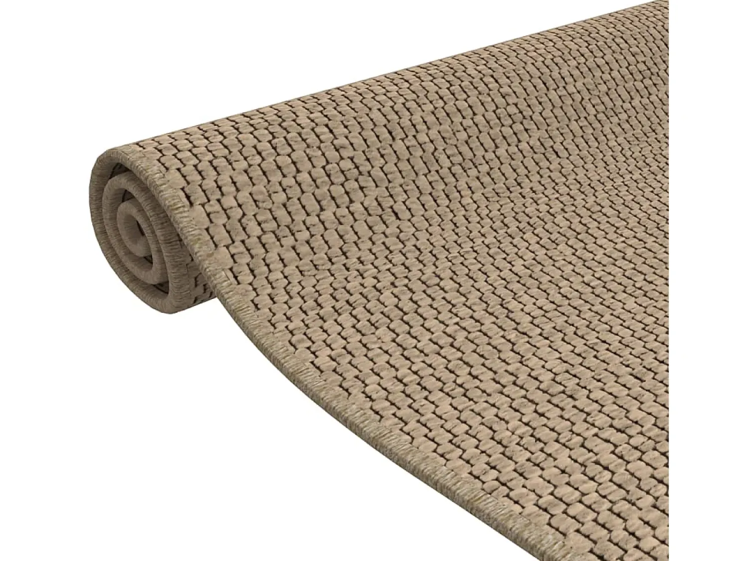 Clicnbuy Alfombra De Pasillo^Alfombra de pasillo con aspecto de sisal color arena 50x150 cm Marru00f3n