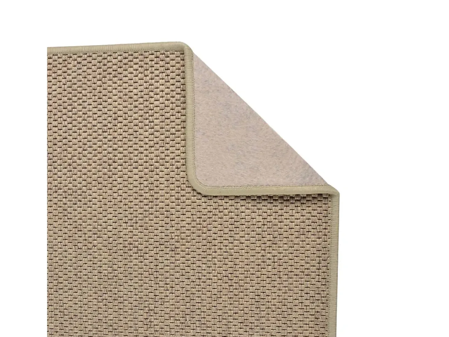 Alfombra de pasillo con aspecto de sisal color arena 80x300 cm