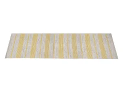 Alfombra de pasillo de algodón amarillo y beige 60 x 200 cm CABOURG