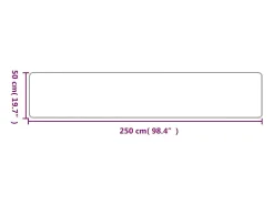 New Alfombra de pasillo efecto sisal arena 50x250 cm Marru00f3n