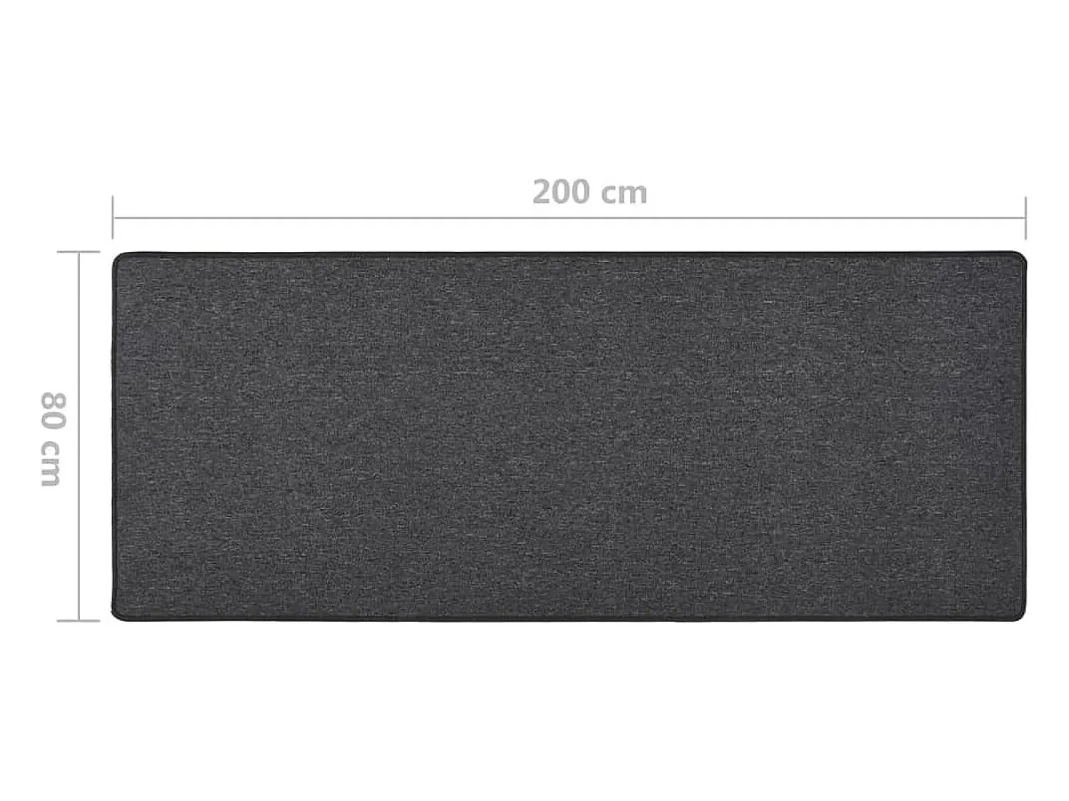 Discount Clicnbuy Alfombra de pasillo 80x200 cm Gris antracita
