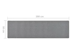 Clicnbuy Alfombra De Pasillo^Alfombra de pasillo oscuro 50x200 cm Gris
