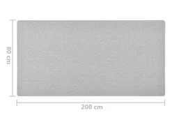 Clearance Alfombra de pasillo claro 80x200 cm Gris