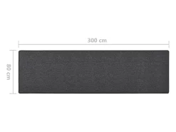 Clicnbuy Alfombra de pasillo 80x300 cm Gris antracita