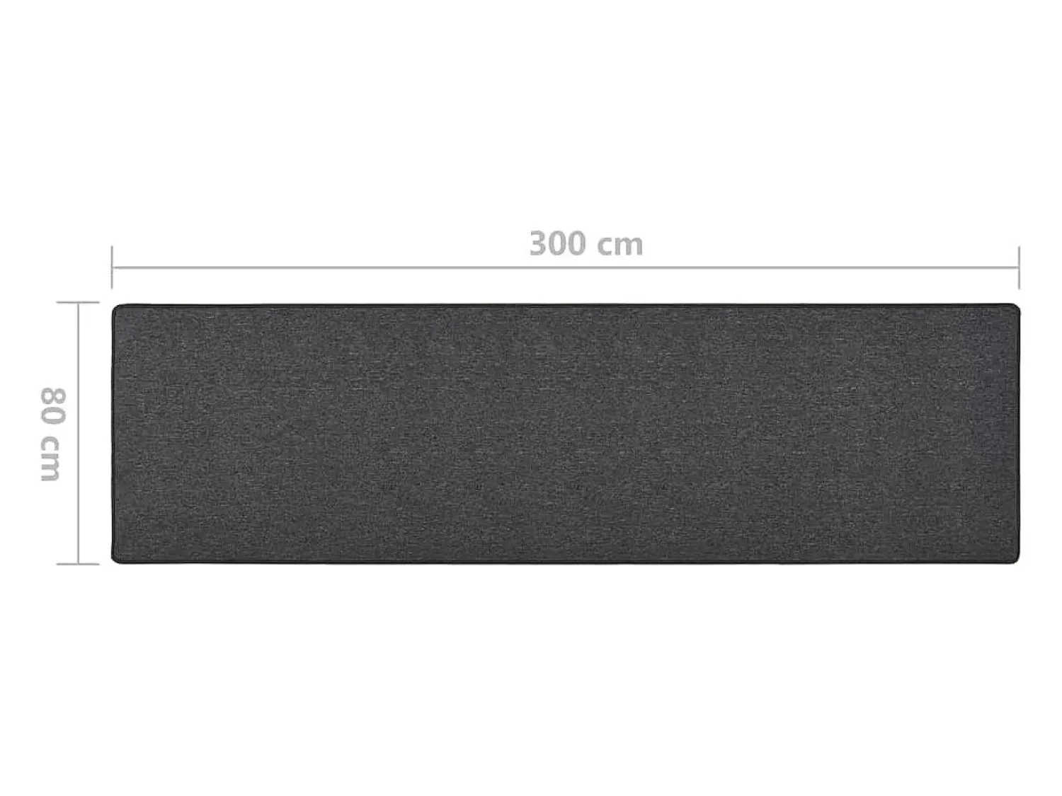 Clicnbuy Alfombra de pasillo 80x300 cm Gris antracita