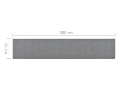 Clicnbuy Alfombra De Pasillo^Alfombra de pasillo oscuro 50x300 cm Gris