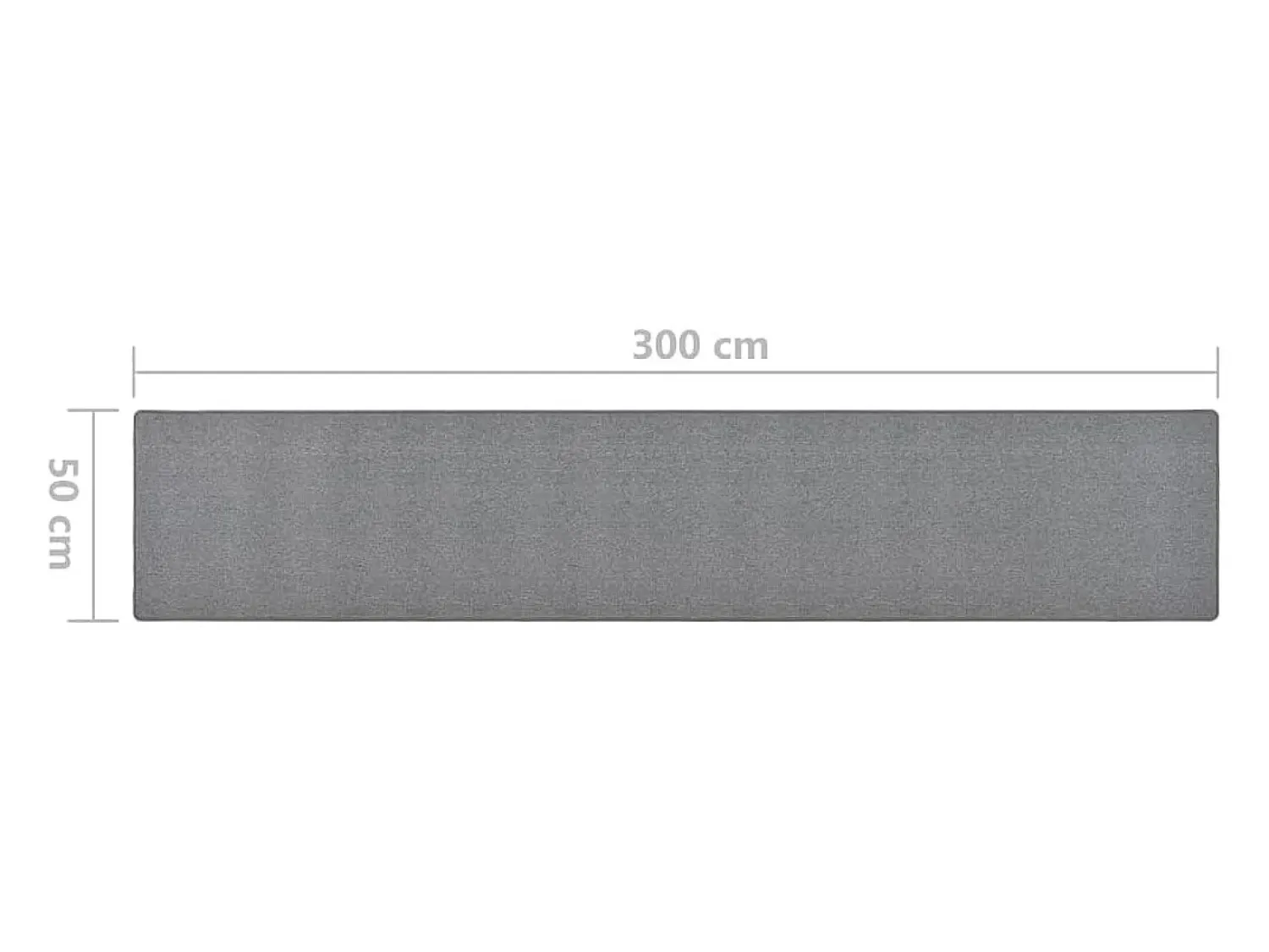 Clicnbuy Alfombra De Pasillo^Alfombra de pasillo oscuro 50x300 cm Gris