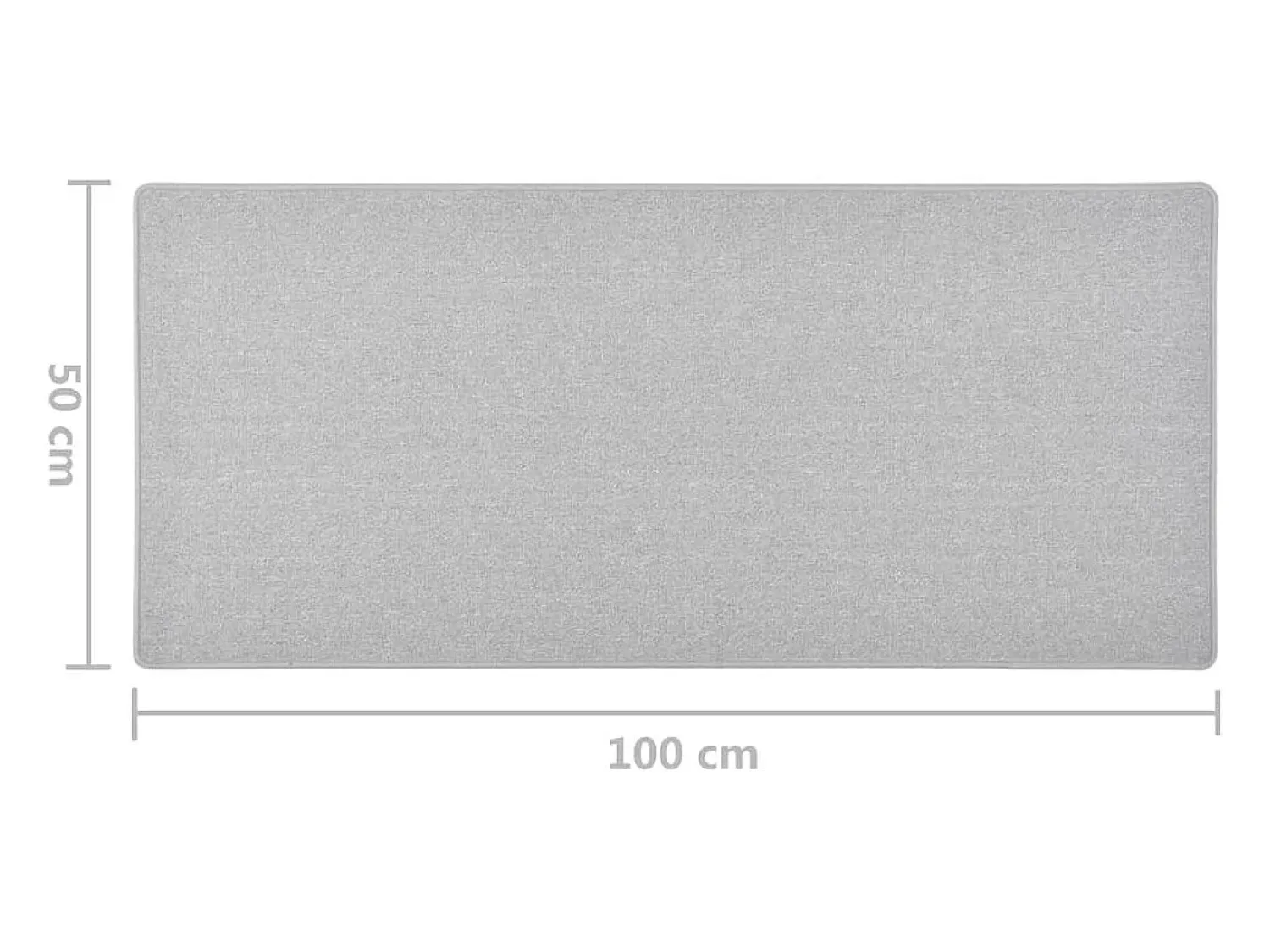 Clicnbuy Alfombra De Pasillo^Alfombra de pasillo claro 50x100 cm Gris