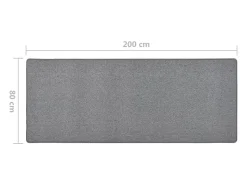 Best Alfombra de pasillo oscuro 80x200 cm Gris