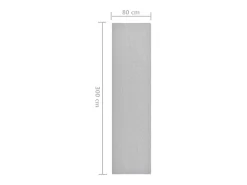 Alfombra de pasillo gris claro 80x300 cm