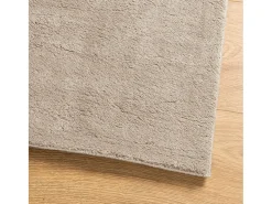 Alfombra De Cocina|Alfombra Redonda^Alfombra de pelo corto HUARTE suave y lavable, color arena, 120x120 cm Marru00f3n