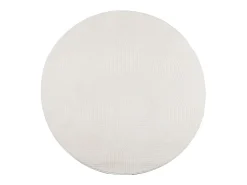 Hot Alfombra de pelo corto IZA, estilo escandinavo, color crema, Ø 100 cm Blanco