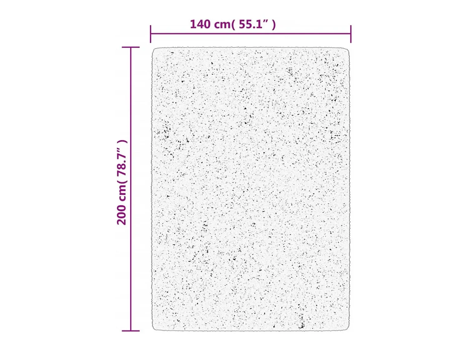 Sale Alfombra de pelo corto IZA estilo escandinavo 140x200 cm Gris