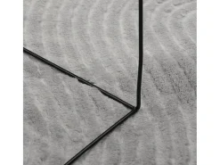 Alfombra de pelo corto IZA estilo escandinavo gris 240x340 cm