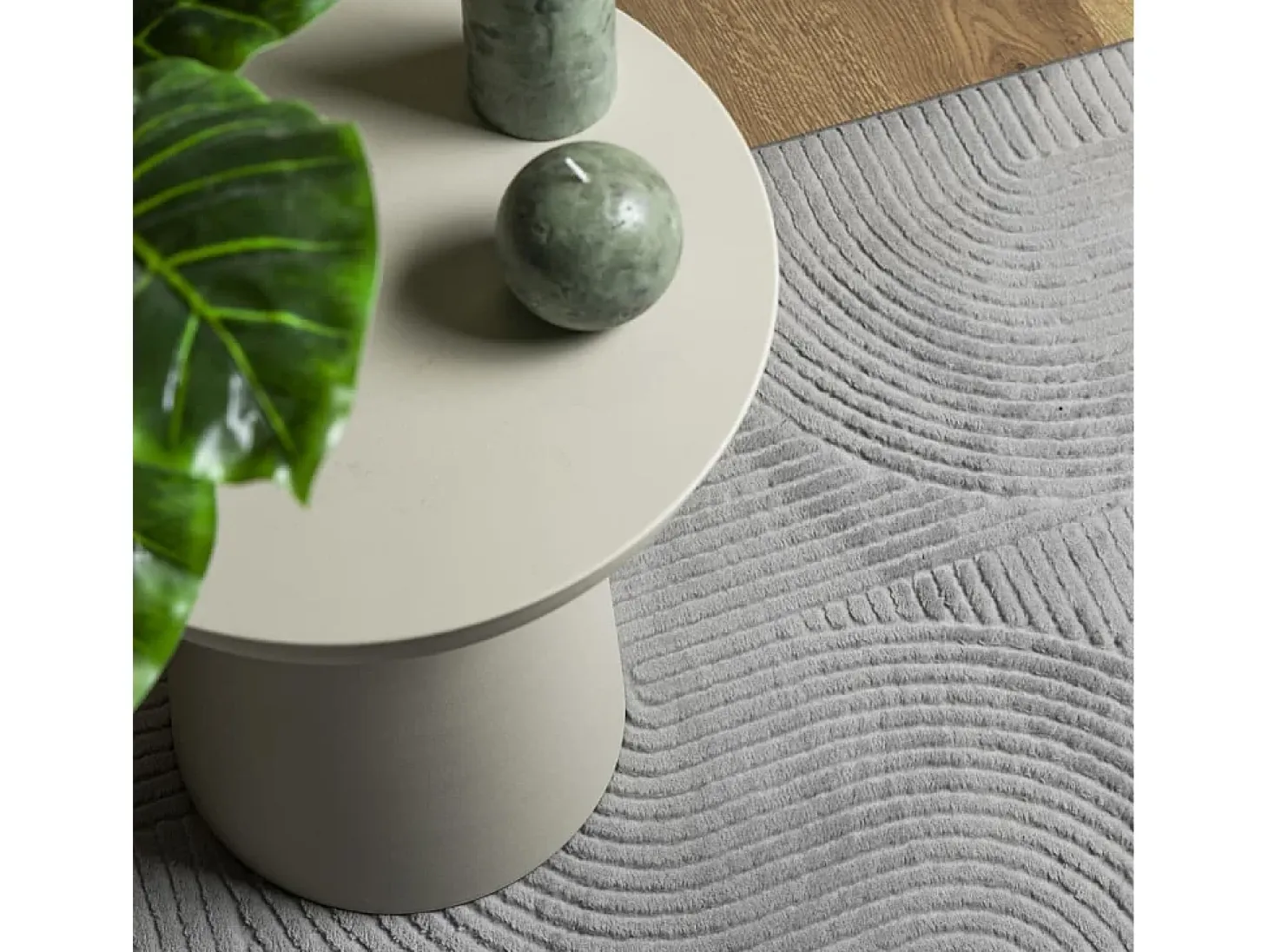 Alfombra de pelo corto IZA estilo escandinavo gris 240x340 cm