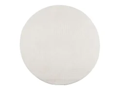 Hot Alfombra de pelo corto IZA, estilo escandinavo, color crema, Ø 200 cm Blanco