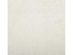 Hot Alfombra de pelo corto IZA, estilo escandinavo, color crema, Ø 200 cm Blanco