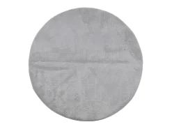 Alfombra de pelo corto look escandinavo IZA gris Ø 100 cm ES96241