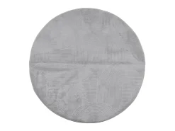 Alfombra de pelo corto look escandinavo IZA gris Ø 80 cm ES52461