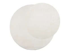 Clearance Clicnbuy Alfombra de pelo corto look escandinavo IZA Ø 160 cm Crema
