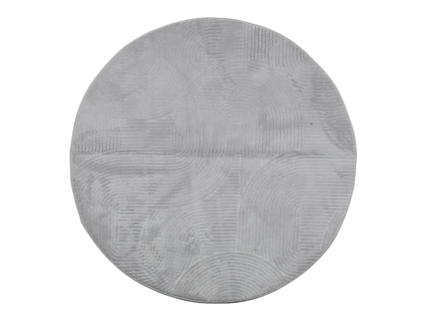 Sale Clicnbuy Alfombra de pelo corto look escandinavo IZA Ø 120 cm Gris