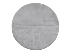 Clicnbuy Alfombra Redonda^Alfombra de pelo corto look escandinavo IZA Ø 80 cm Gris