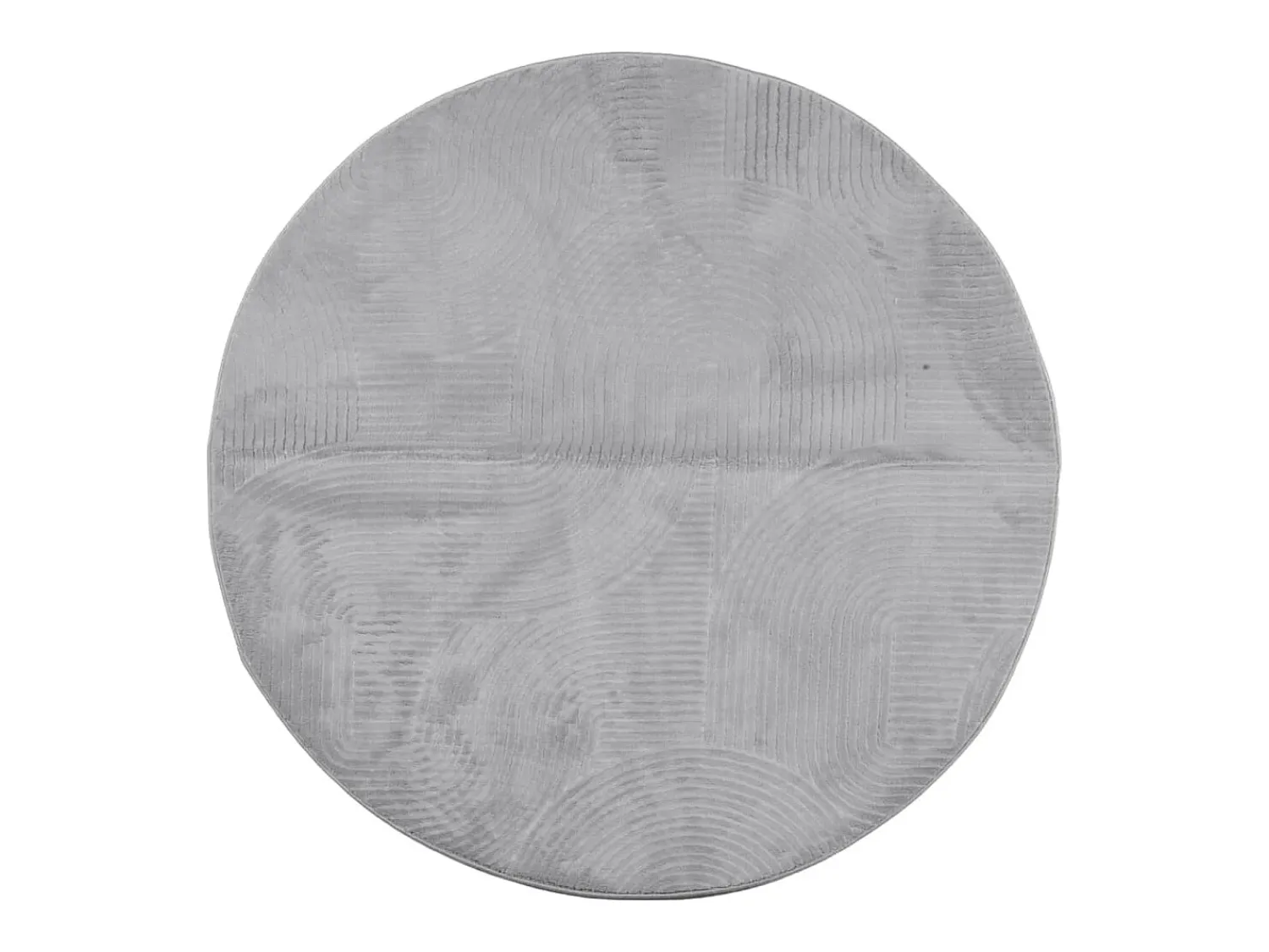 Clicnbuy Alfombra Redonda^Alfombra de pelo corto look escandinavo IZA Ø 80 cm Gris