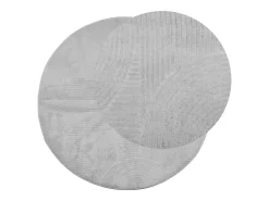 Clicnbuy Alfombra Redonda^Alfombra de pelo corto look escandinavo IZA Ø 80 cm Gris