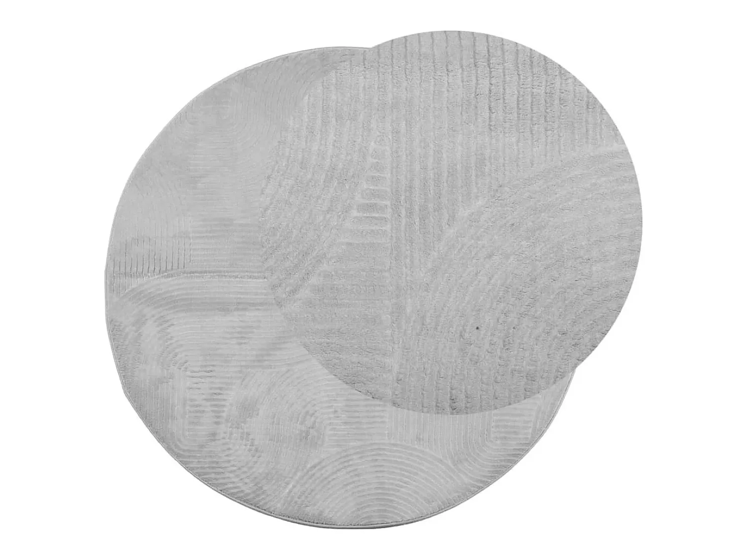 Clicnbuy Alfombra Redonda^Alfombra de pelo corto look escandinavo IZA Ø 80 cm Gris