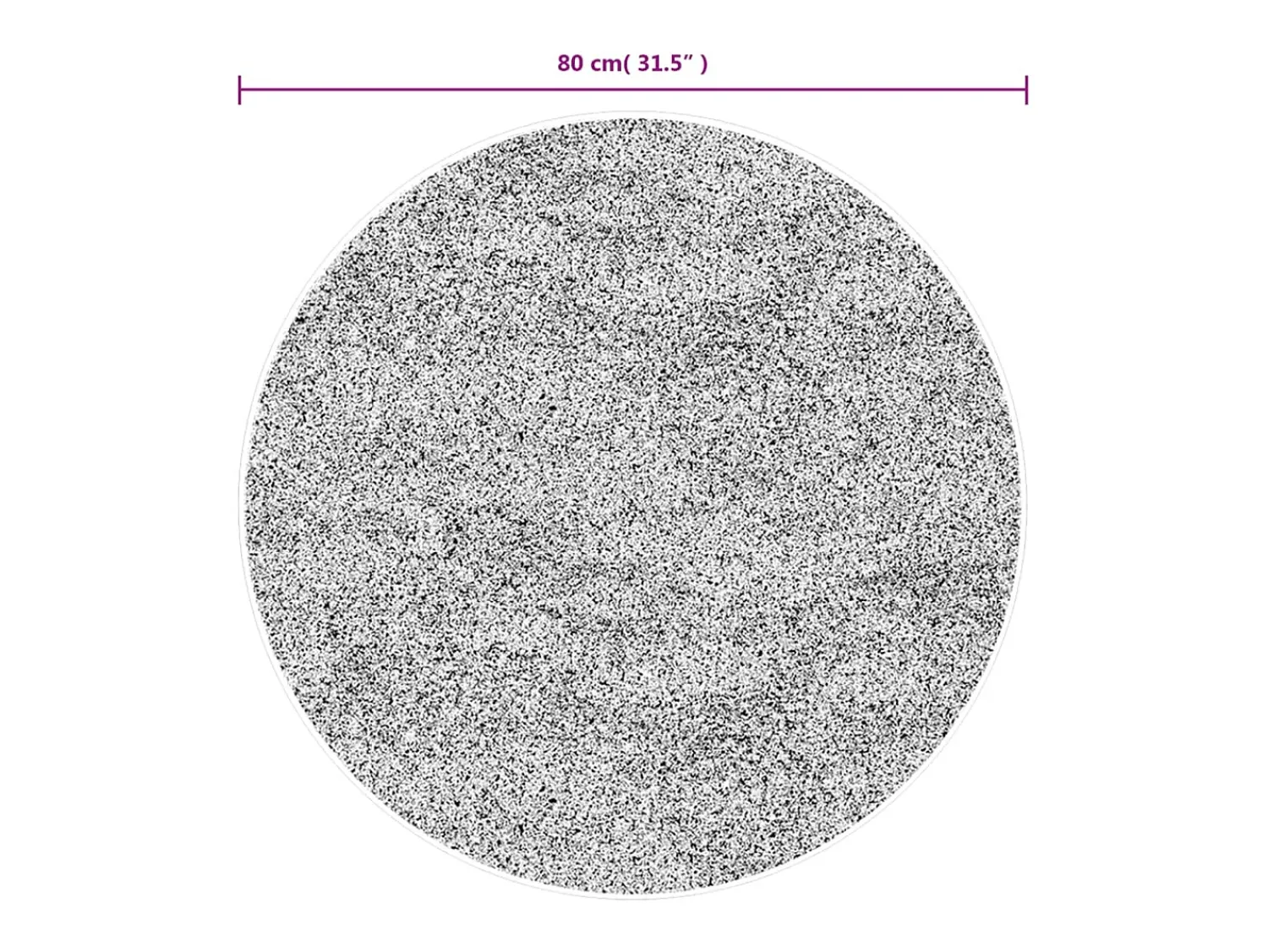 Clicnbuy Alfombra Redonda^Alfombra de pelo corto look escandinavo IZA Ø 80 cm Gris