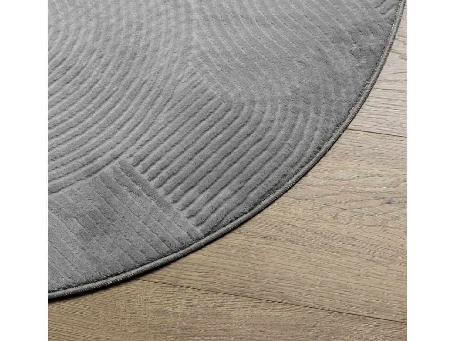 Hot Clicnbuy Alfombra de pelo corto look escandinavo IZA Ø 100 cm Gris