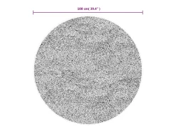 Hot Clicnbuy Alfombra de pelo corto look escandinavo IZA Ø 100 cm Gris