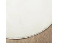 Outlet Clicnbuy Alfombra de pelo corto OVIEDO Ø 200 cm Crema