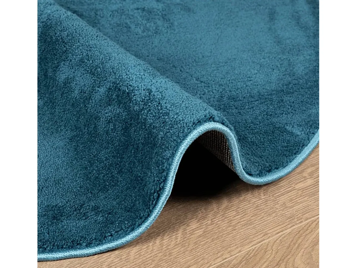 Clicnbuy Alfombra Redonda^Alfombra de pelo corto OVIEDO turquesa Ø 200 cm Azul
