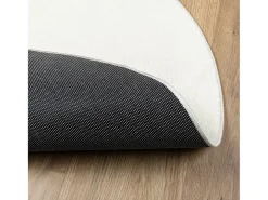 Online Clicnbuy Alfombra de pelo corto OVIEDO Ø 120 cm Crema
