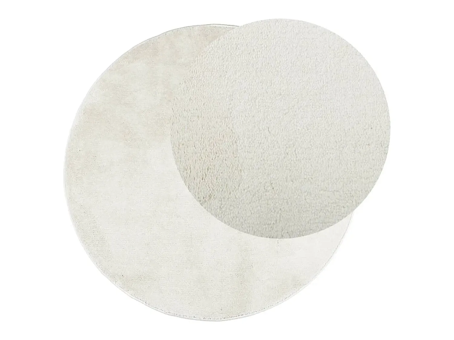 Online Clicnbuy Alfombra de pelo corto OVIEDO Ø 120 cm Crema