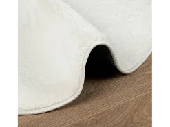 Online Clicnbuy Alfombra de pelo corto OVIEDO Ø 120 cm Crema