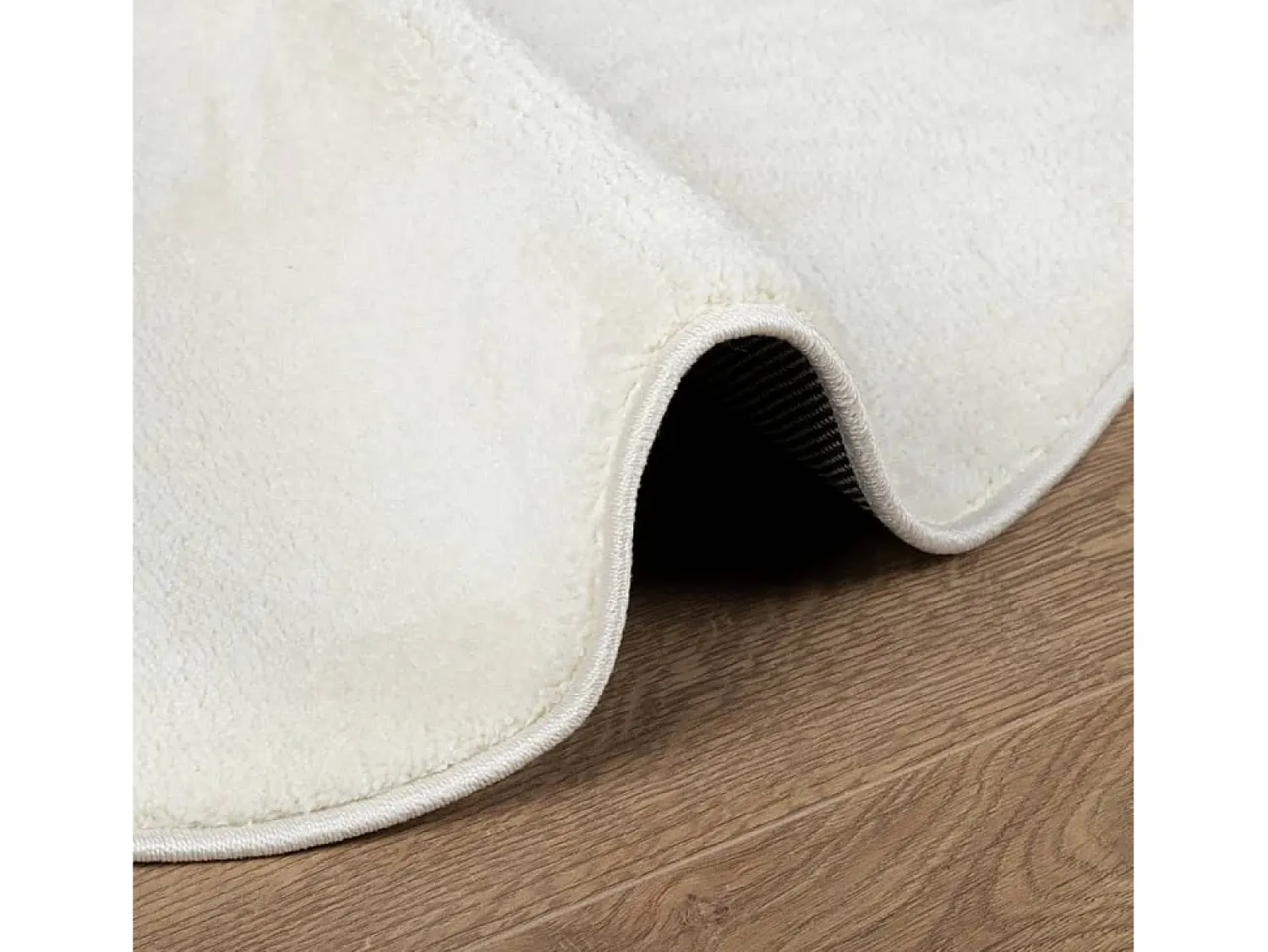 Online Clicnbuy Alfombra de pelo corto OVIEDO Ø 120 cm Crema