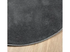 Online Alfombra de pelo corto OVIEDO en antracita Ø 160 cm Gris
