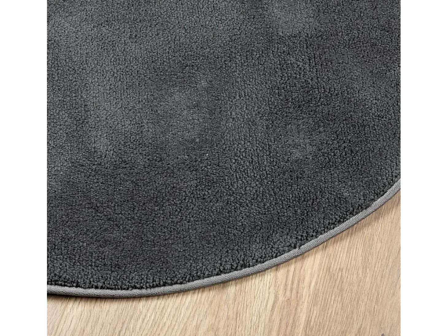 Alfombra de pelo corto OVIEDO gris antracita Ø 120 cm