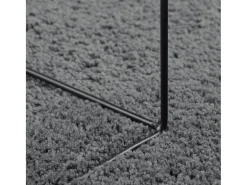 Alfombra de pelo corto OVIEDO gris antracita Ø 120 cm