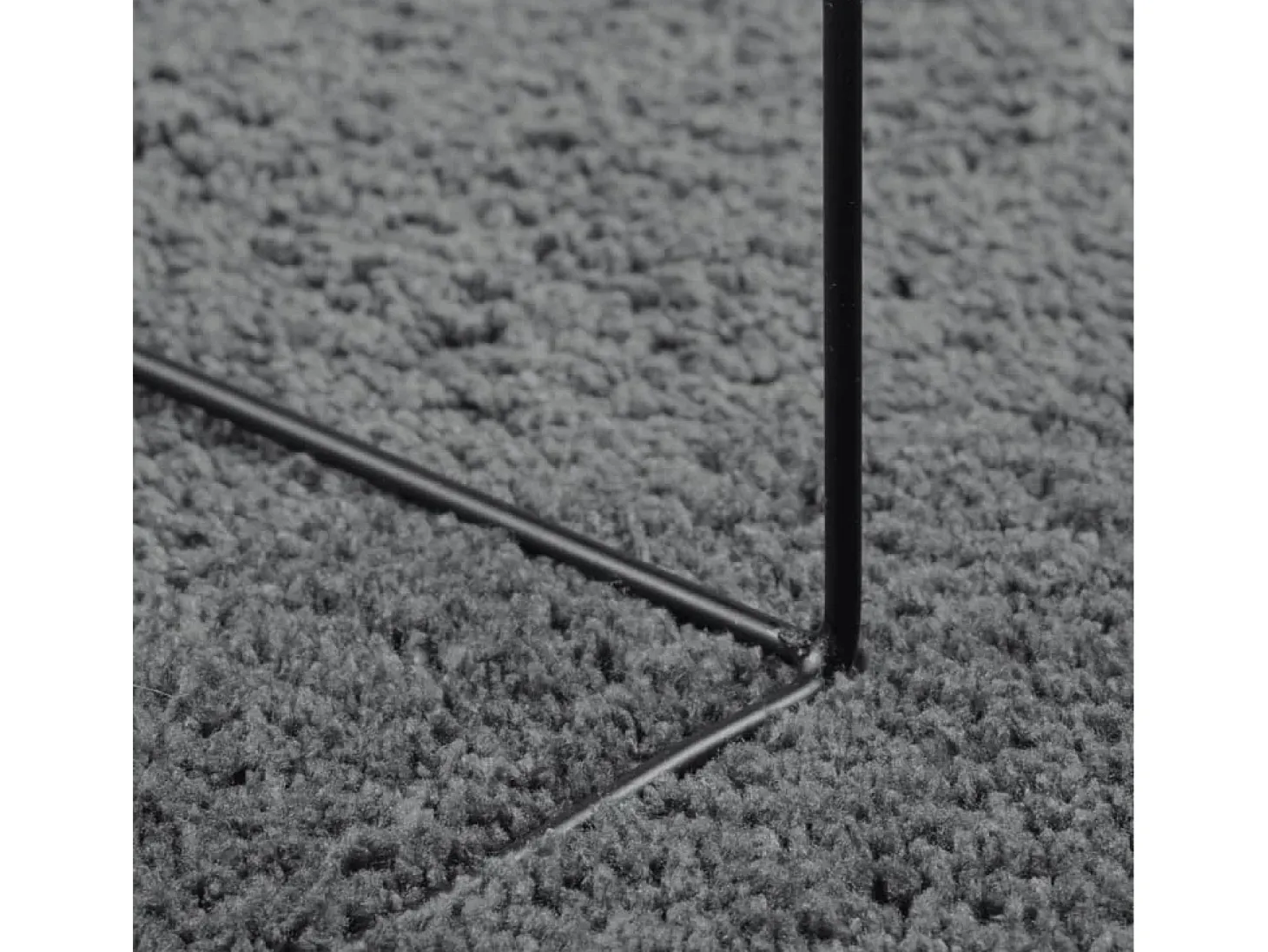 Alfombra de pelo corto OVIEDO gris antracita Ø 120 cm