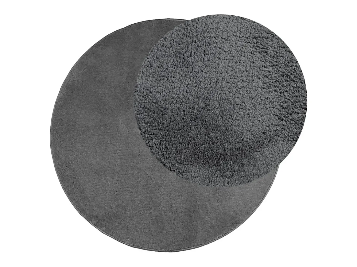 Alfombra de pelo corto OVIEDO gris antracita Ø 120 cm