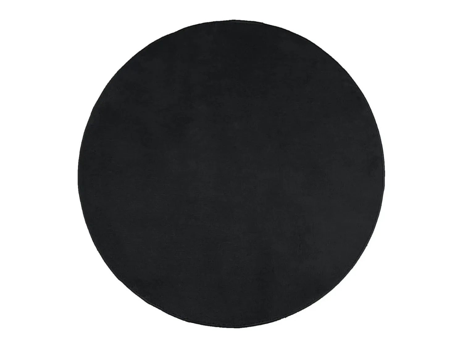 Clicnbuy Alfombra Redonda^Alfombra de pelo corto OVIEDO Ø 200 cm Negro