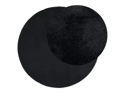 Clicnbuy Alfombra Redonda^Alfombra de pelo corto OVIEDO Ø 200 cm Negro