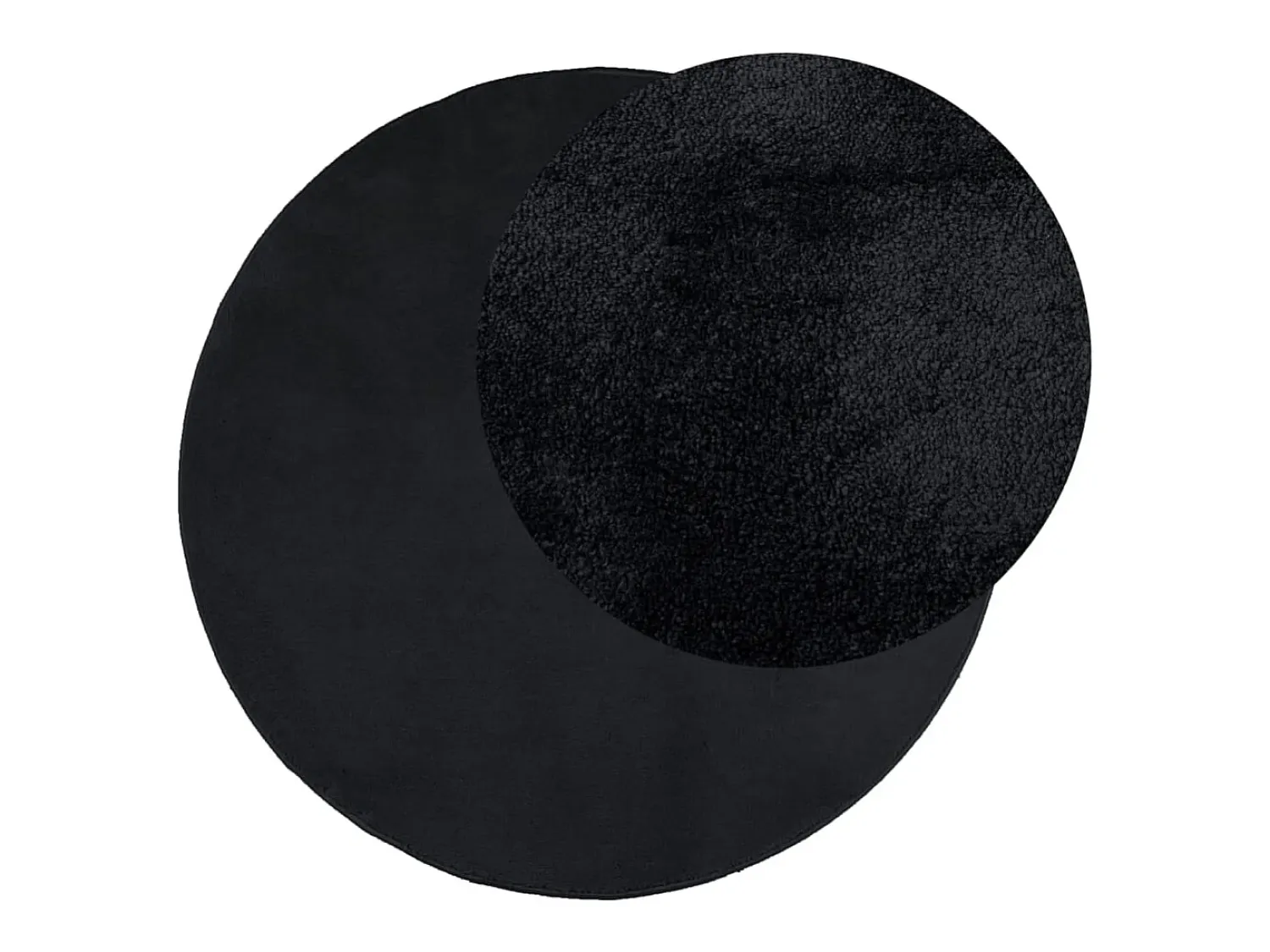 Clicnbuy Alfombra Redonda^Alfombra de pelo corto OVIEDO Ø 200 cm Negro