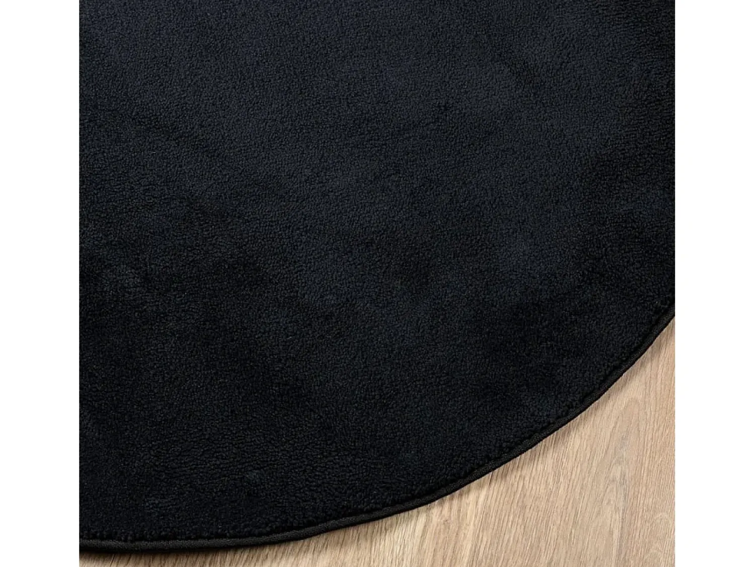 Clicnbuy Alfombra Redonda^Alfombra de pelo corto OVIEDO Ø 200 cm Negro