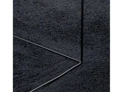 Clicnbuy Alfombra Redonda^Alfombra de pelo corto OVIEDO Ø 200 cm Negro